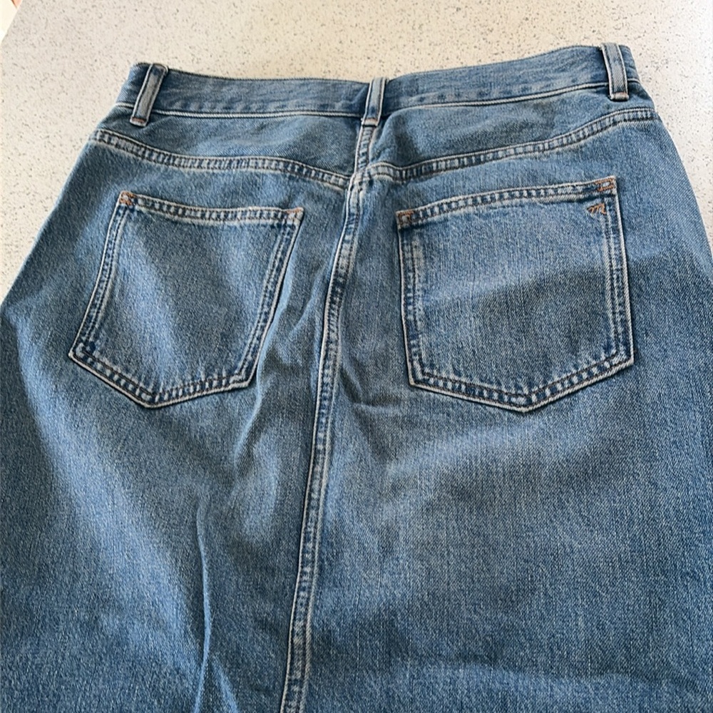 Madewell The Riley Denim Midi Skirt size 27 NWOT - Picture 6 of 7